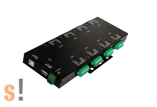 EX-1339HMV # USB--RS-232/422/485 konverter/8x RS232/422/485 port/Fém ház/sorkapocs/FTDI chip set/DIN sínre, Exsys