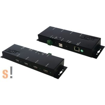   EX-6002PoE # Hálózati USB szerver/4x USB 2.0 port/Gigabit Ethernet/10/100/1000/PoE/fém ház, Exsys