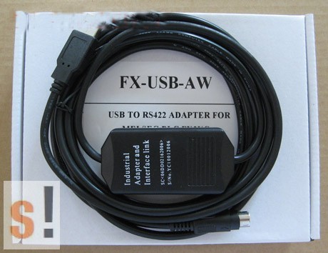 FX-USB-AW # MITSUBISHI MELSEC FX PLC programozó kábel/USB/RS-422
