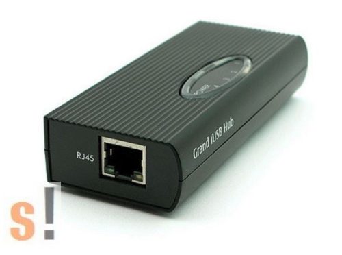 GRAND iUSB Hub # Hálózati USB szerver/4x USB 2.0 port/Ethernet LAN/10/100, GRANDTEC