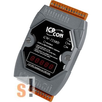   GW-7238D # Átjáró/Gateway/J1939 - Modbus TCP/RTU Slave/RS-232/485/Ethernet, ICP DAS