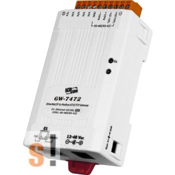   GW-7472 CR # Átjáró/Gateway/EtherNet IP - Modbus TCP/RTU/PoE/RS-422/485, ICP DAS