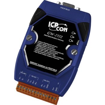   GW-7552-B # Profibus- Modbus RTU átjáró/ gateway/ RS-232/422/485 port/3000 Vdc szigetelés/ICP DAS