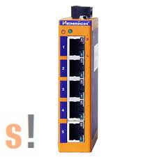 HES5B-VLW # Ipari 5 portos Ethernet switch/DIN sínre/ 10/100Mbps/ -10 ~+60°C/IP30/12~36VDC/Henrich