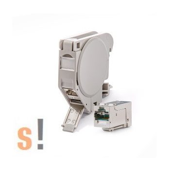   HN-DIN-C6AHD # RJ45 csatlakozó DIN sínre/CAT6A/Keskeny kivitel/Keline