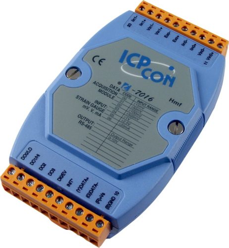 I-7016 # I/O Module/DCON/2AI/Strain Gauge/4DO/1DI, ICP DAS