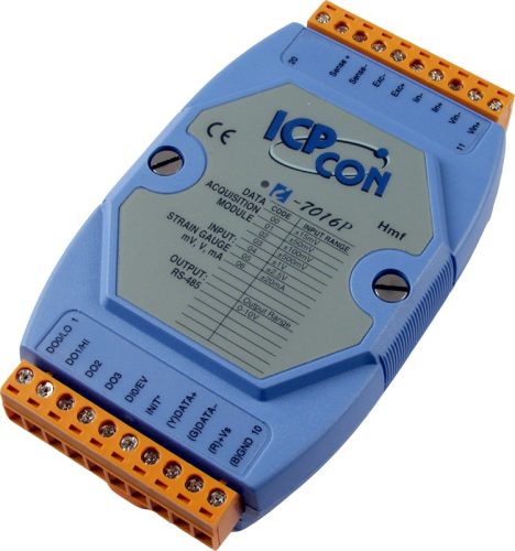 I-7016P # I/O Module/DCON/1AI/Nyúlásmérő/4DO/1DI, ICP DAS