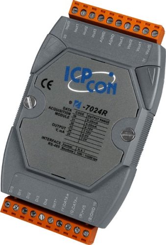 I-7024R #  I/O Module/DCON/4AO/14bit/5DI, ICP DAS