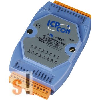   I-7055D # I/O Module/DCON/8DI/8DO/LED kijelző ICP DAS, ICP CON