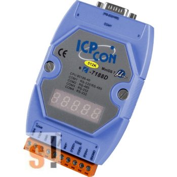   I-7188D/DOS/512 # Controller/Nincs Ethernet/ROM-DOS/C nyelv/512KB/LED, ICP DAS