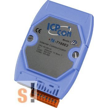   I-7188E2 # Device Server/Ethernet - RS-232/485 konverter/ 1x RS-232 és 1x RS-485 port/ICP DAS