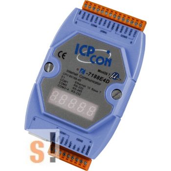   I-7188E4D # Device Server/Ethernet - RS-232/485 konverter/ 3x RS-232 és 1x RS-485 port/LED, ICP DAS