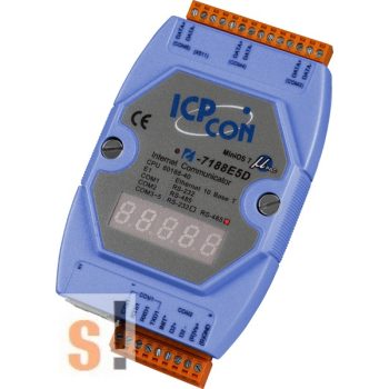   I-7188E5D-485 # Device Server/Ethernet - RS-232/485 konverter/ 1x RS-232 és 4x RS-485 port/LED, ICP DAS