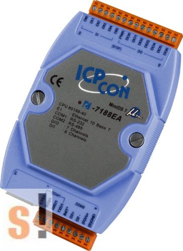 I-7188EA # Controller/MiniOS7/C nyelv/Ethernet/2x DI/2x DO, ICPDAS