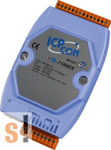 I-7188EX-512 CR # Controller/MiniOS7/C nyelv/Ethernet/512KB/I-O bővítés, ICP DAS