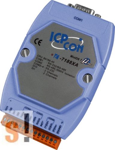 I-7188XA # Controller/Nincs Ethernet/MiniOS7/C nyelv/2x DI/2x DO, ICP DAS