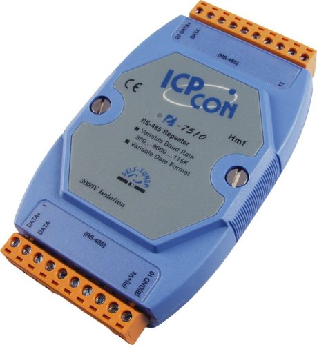 I-7510 # Szigetelt BACnet MS/TP és Modbus RTU kompatibilis RS-485 vonalerősítő/Repeater/leválasztó/3000Vdc szigetelés, ICP DAS
