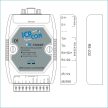 I-7520AR #  RS-232 - RS-422/485 konverter/ szigetelt/ 3000 Vdc/ Ipari/DIN sínre/ PLC -ről történő tápláláshoz/2 vagy 4-vezetékes/ICP CON/ ICP DAS