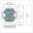 I-7520A #  RS-232 - RS-422/485 konverter/ szigetelt/3000 Vdc/2-4-vezetékes/Ipari/ DIN sínre/ICP CON/ ICP DAS