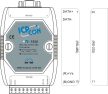 I-7520 # RS-232 - RS-485 konverter/ szigetelt/3000  Vdc/ ipari/ DIN sínre/ ICP DAS, ICP CON
