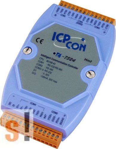 I-7524 # Konverter/1x RS-232/485, 1x RS-485, 3x RS-232, 1x DI, 1x DO, ICP DAS