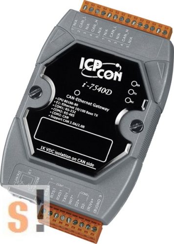 I-7540D # CAN - Ethernet átjáró, konverter, 1x CAN/RS-232/485 port, ICP DAS