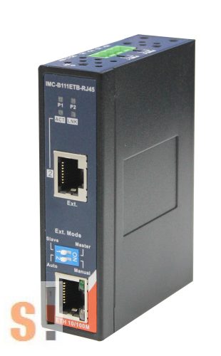 IMC-B111ETB-RJ45 # Ethernet extender/hosszabbító 300 meterig/Media konverter 1x 10/100TX (RJ-45) + 1x 100Mbps extender (RJ-45)/-40 to 75°C/Duál 12 ~ 48VDC tápfesz/ ORing