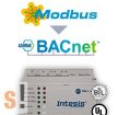 INBACMBM1000000 #  Modbus - BACNET konverter/Protokoll átalakító/ 2x Soros RS-485 port és 1x Ethernet port/100 points/ INTESIS
