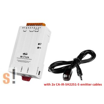   IR-712A-5 # IR Modul/2x infra kimenet/2x IR Output/RS-232/485 port/Modbus/RTU protokoll/2x CA-IR-SH2251-5 IR emitter kábel/ICP CON /ICP DAS