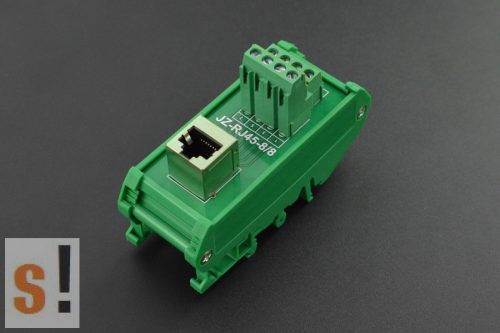 JZ-RJ45-8/8 # RJ45 - sorkapocs adapter DIN sínre/8-as sorkapocs/függóleges elhelyezésű RJ45 csatlakozó