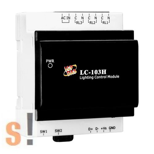 LC-103H CR #  I/O Modul/Modbus RTU/RS-485 port/1x DI AC/3x RO relé kimenet/5000 Vdc szigetelés/ICP CON/ICP DAS