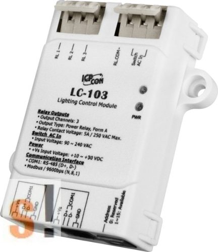 LC-103 # I/O Module/Modbus RTU/1x DI AC/3x relé kimenet, ICP DAS 