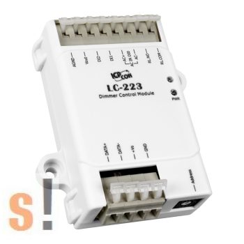   LC-223 # Dimmer vezérlő modul/DCON/Modbus RTU/1 csatornás/1x AI/2x DI/1x relé kimenet, ICP DAS, ICP CON