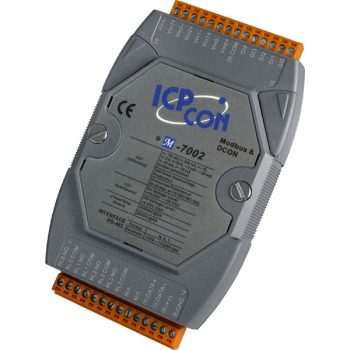M-7002 # I/O Module/Modbus RTU/4AI/4DO Relay/5DI, ICP DAS