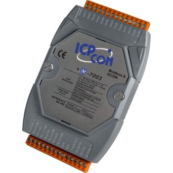   M-7003 # I/O Module/Modbus RTU/8AI/4DO Relay, ICP DAS, ICP CON