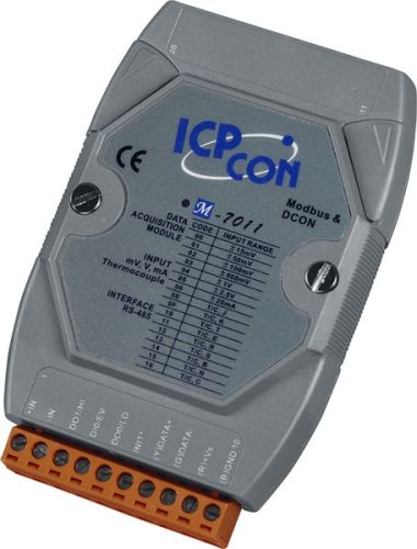 M-7011 # I/O Module/Modbus RTU/1AI/TC/2DO/1DI, ICP DAS