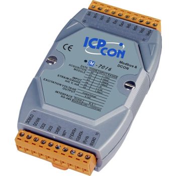   M-7016 # I/O Module/Modbus RTU/DCON/2AI/Strain Gauge/4DO/1DI, ICP DAS