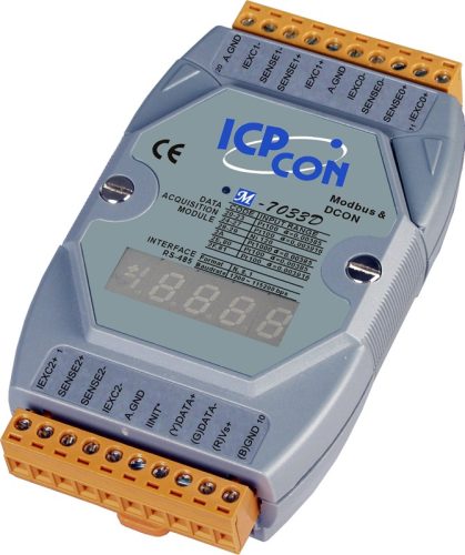 M-7033D # I/O Module/Modbus RT/DCON/3AI/RTD, LED, ICP DAS