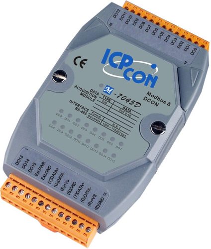 M-7045D # I/O Module/Modbus RTU/DCON/16DO/O.C./LED, ICP DAS