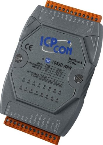 M-7055D-NPN # I/O Module/Modbus RTU/DCON/8DI/8DO/NPN/LED, ICP DAS, ICP CON