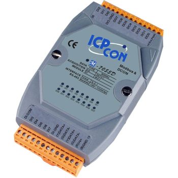   M-7055D # I/O Module/Modbus RTU/DCON/8x DI, szigetelt/8x DO, szigetelt/RS-485/LED, ICP DAS, ICP CON