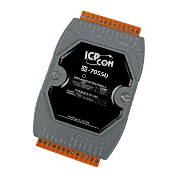    M-7055U # I/O Modul/Modbus RTU/DCON/8x DI, szigetelt/8x DO, szigetelt/SINK/SOURCE/RS-485/ICP DAS, ICP CON