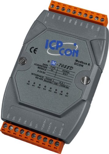 M-7058D-G # I/O Module/Modbus RTU/8DI Isol./AC-DC DI/240VAC/LED, ICP DAS, ICP CON