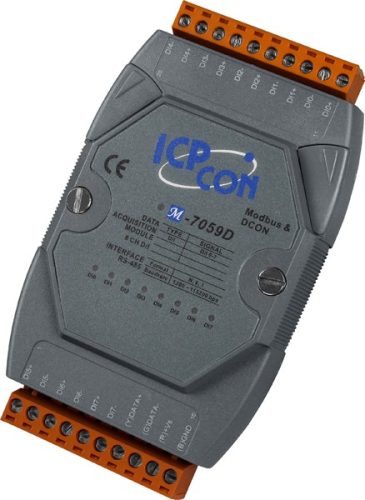 M-7059D-G # I/O Module/Modbus RTU/8DI Isol./AC-DC DI/80VAC/LED, ICP DAS, ICP CON