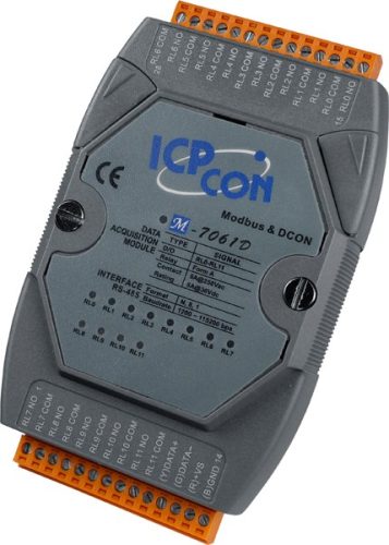 M-7061D # I/O Module/Modbus RTU/12 Relay Power/LED, ICP DAS, ICP CON