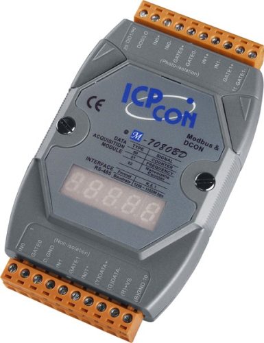 M-7080BD # I/O Module/Modbus RTU/2 Counter/Battery back up/2DO/LED, ICP DAS, ICP CON