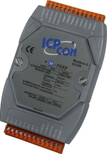 M-7088-G/S # I/O Module/Modbus RTU/8 Counter/8 DO/DN-8PC8C-CA, ICP DAS, ICP CON