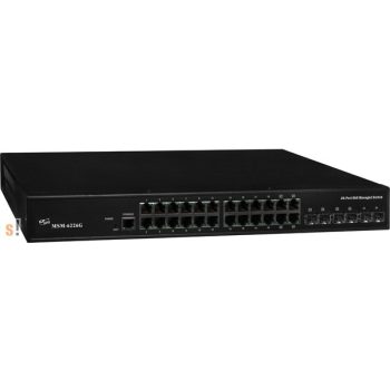   MSM-6226G CR # 20-port 10/100/1000Base-T + 4 TP/(100/1G) SFP Combo + 2 (100/1G) SFP L2 Plus Managed Switch, ICP DAS