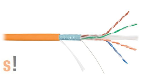 NKL 4201C-OR # Cat5e F/UTP falikábel/LSOH/100 méter/24AWG/narancs/ árnyékolt, NIKOMAX