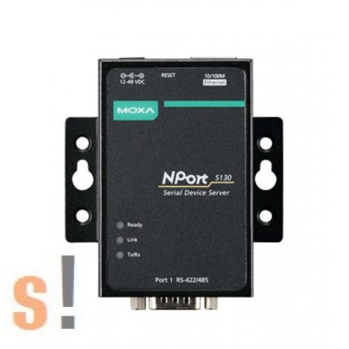 NPort 5130 # Soros - Ethernet szerver/ 1x RS-422/485 port/ DB9 csatlakozó/ 10/100Ethernet, MOXA